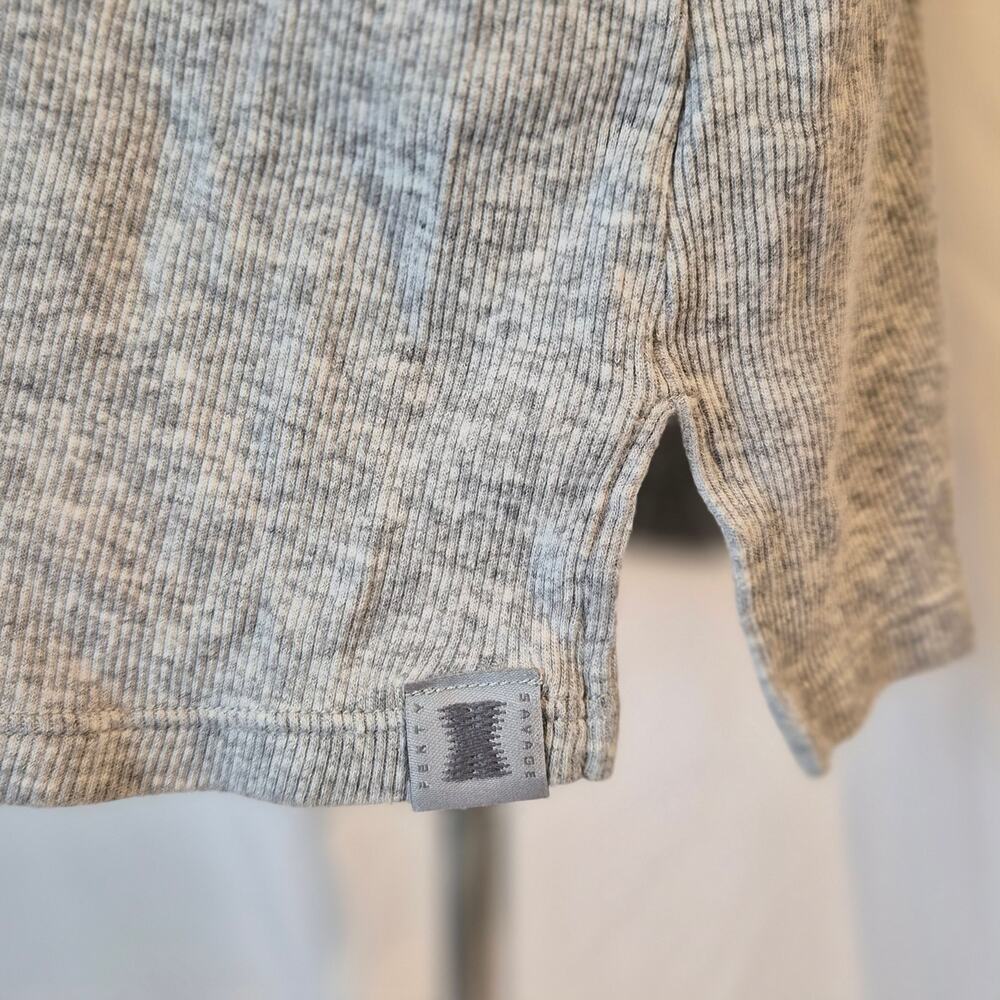Savage X Fenty Gray Ribbed Scoop Tank // Y2K Whimsigoth Lounge small/medium - Picture 2 of 8